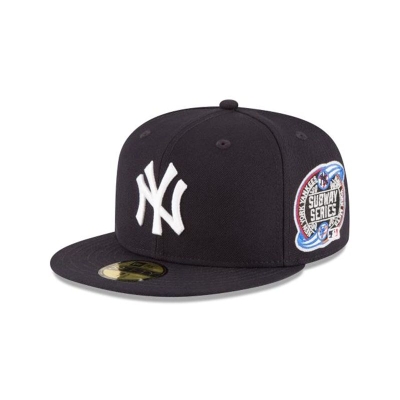 Blue New York Yankees Hat - New Era MLB 2000 World Series Wool 59FIFTY Fitted Caps USA2304695